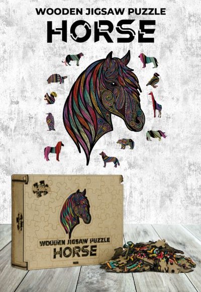 Ahşap Puzzle - Horse (170 parça)