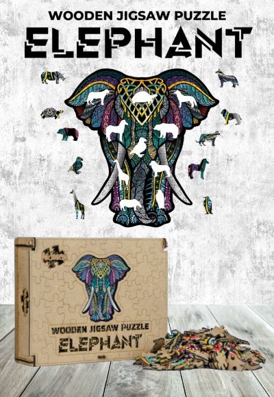 Ahşap Puzzle - Elephant (159 parça)