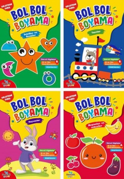 Bol Bol Boyama Seti - 4 Kitap Takım