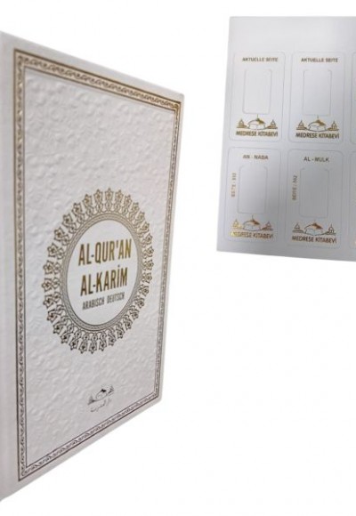 Hafız Boy Termo Deri Al Quran Al Karim Almanca Kuran Beyaz