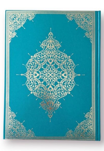 Orta Boy Kuranı Kerim Cilt Bezli Makrepli Yeşil Renk