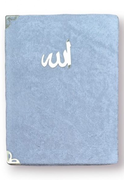 Çanta Boy Kadife Kapaklı Yasin Kitabı Süngerli 128 Sayfa Bebe Mavi Renk