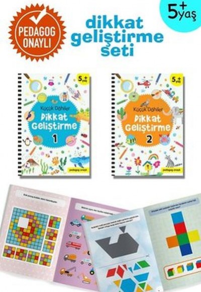 Küçük Dahiler Dikkat Geliştirme Seti - 5+ Yaş-2 Kitap Takım