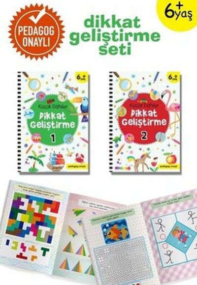 Küçük Dahiler Dikkat Geliştirme Seti - 6+ Yaş-2 Kitap Takım