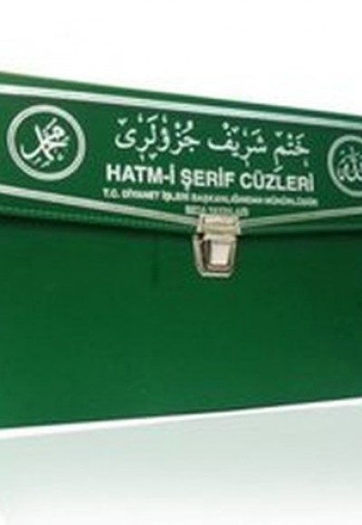 Kur'an-ı Kerim 30 Cüz Hatim Seti (Orta Boy, Çantalı, Yeşil Kapak, Kod: 101)