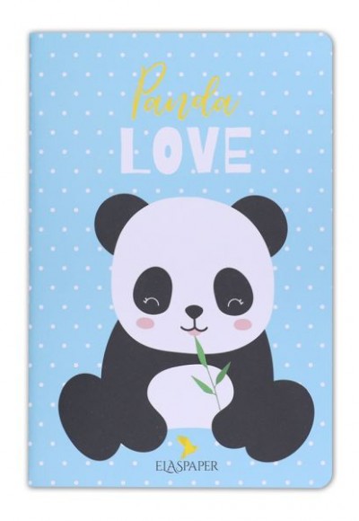 Panda Love Mavi Defter