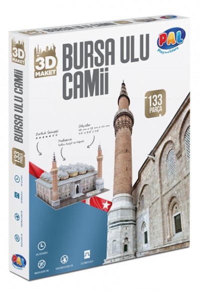Bursa Ulu Camii 3D Puzzle 133 Parça
