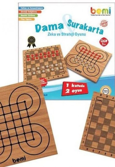 Ahşap Tabla Surakarta ve Dama Oyunu