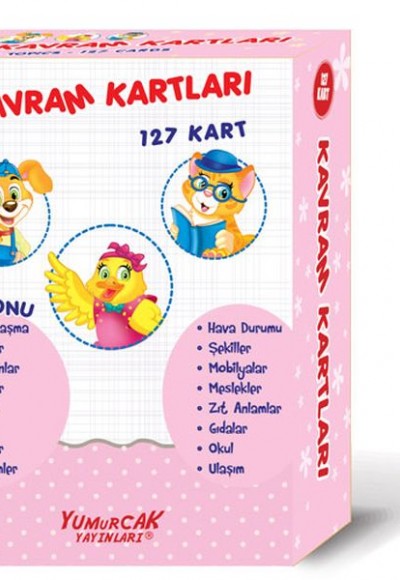 Okul Öncesi Çocuklar İçin Kavram Kartları 127 Kart