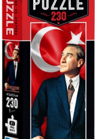 Blue Focus Bayrak ve Atatürk - Puzzle 230 Parça