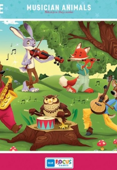 Blue Focus Musician Animals (Müzisyen Hayvanlar) - Puzzle 130 Parça