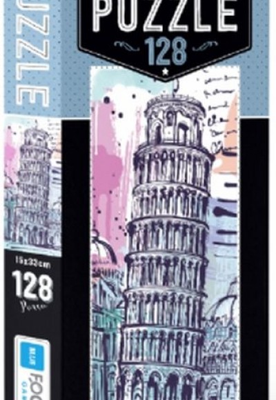 Blue Focus Pisa Tower - Puzzle 128 Parça