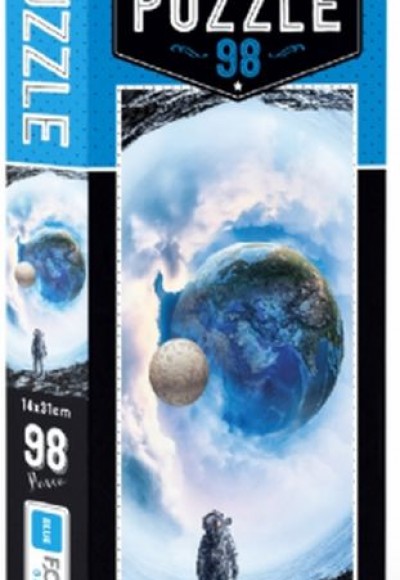 Blue Focus Astronaut And Space - Puzzle 98 Parça