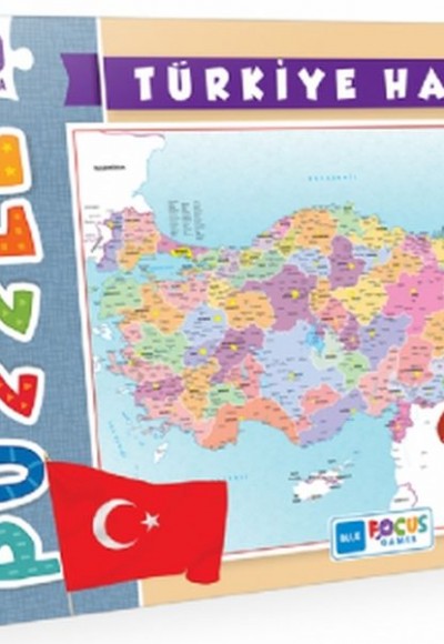Blue Focus Türkiye Haritası - Puzzle 100 Parça