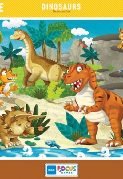 Blue Focus Dinosaurs (Dinozorlar) - Puzzle 72 Parça