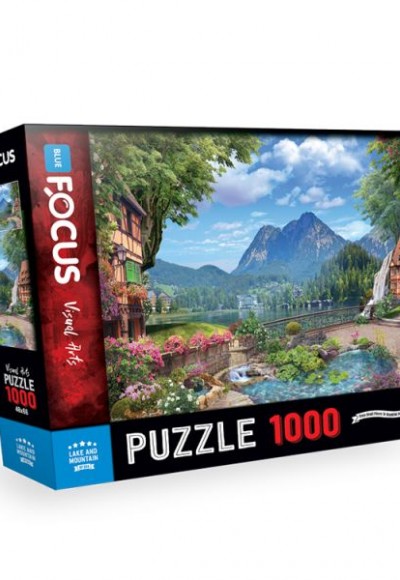 Blue Focus Puzzle Lake And Mountain (Göl ve Dağ) - Puzzle 1000 Parça
