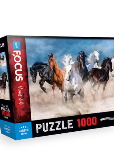Blue Focus Horses (Atlar) - Puzzle 1000 Parça