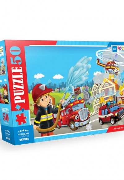 Blue Focus Fireman (İtfaiyec) - Puzzle 50 Parça