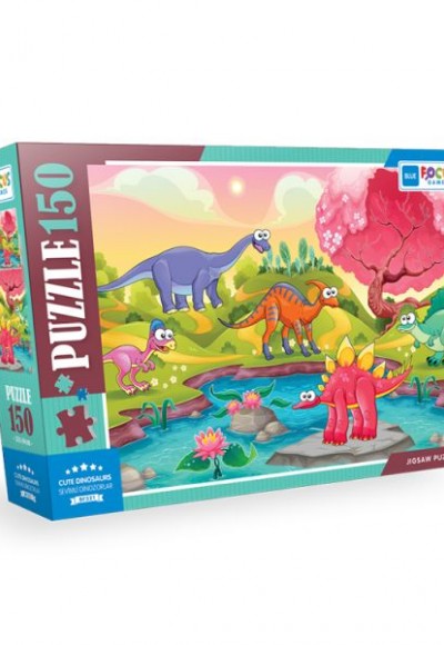 Blue Focus Cute Dinosaurs (Sevimli Dinozor) - Puzzle 150 Parça