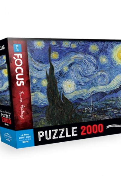 Blue Focus Starry Night (Yıldızlı Gece) - Puzzle 2000 Parça