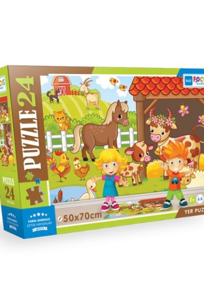 Blue Focus Farm Animals (Çiftlik Hayvanları) - Puzzle 24 Parça