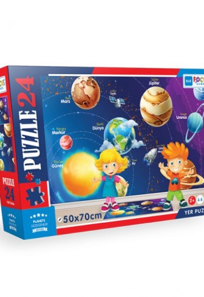 Blue Focus Planets (Gezegenler) - Puzzle 24 Parça