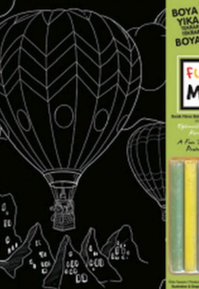 Funny Mat Black (Tebeşirli) Sıcak Hava Balonu 25X35 Cm