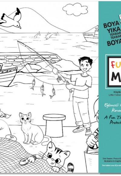 Funny Mat Küçük Balıkçılar / Little Fishers 25 x 35 cm