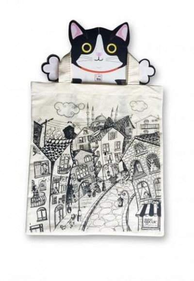 Funny Bag Çanta Sokak Kedisi - 38x40 cm