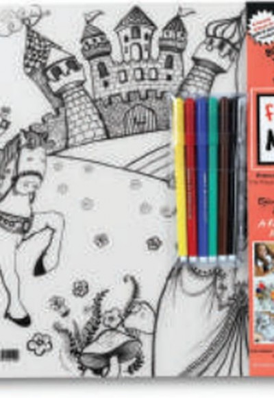 Funny Mat - Prens & Prenses Ve Dansçılar 6'Lı Kalem Hediyeli 30 x 40 cm