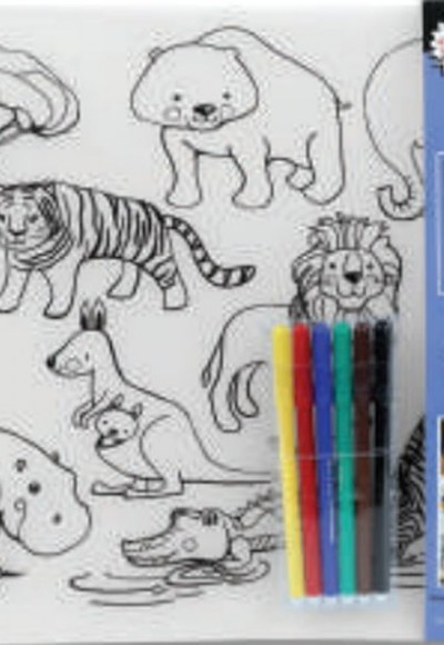 Funny Mat - Evcil Hayvanlar Ve Vahşi Hayvanlar 6'Lı Kalem Hediyeli 30 x 40 cm