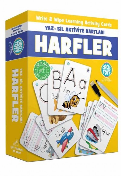 Circle Toys Harfler Yaz Sil Aktivite Kartları