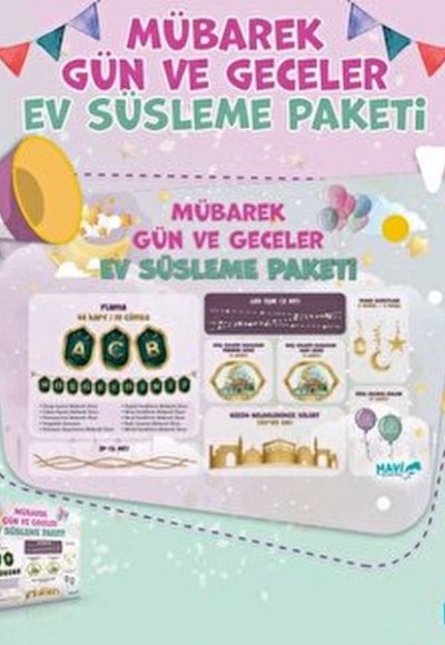 Mübarek Gün ve Geceler Ev Süsleme Paketi