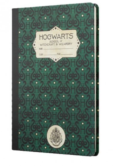 Harry Potter Hogwarts Syltherin Sert Kapak Butik Defter Yeşil