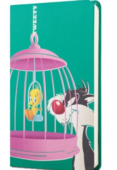 Tweety Sert Kapak Mini Defter Kafes Yeşil