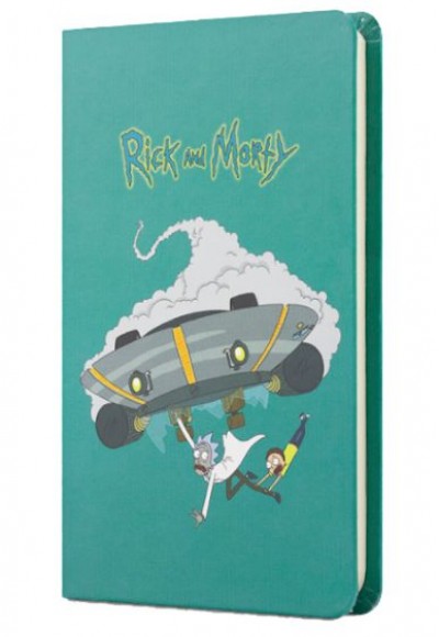 Rick And Morty Sert Kapak Lastikli Mini Defter Turkuaz