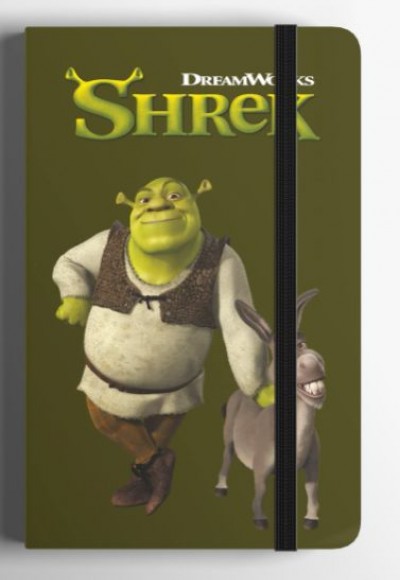 Sherek Sert Kapak Mini Defter Yeşil