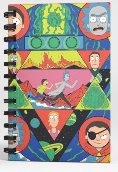 Rick And Morty Spiralli Defter Kırmızı