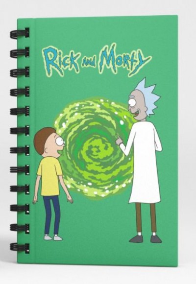 Rick And Morty Spiralli Defter Yeşil