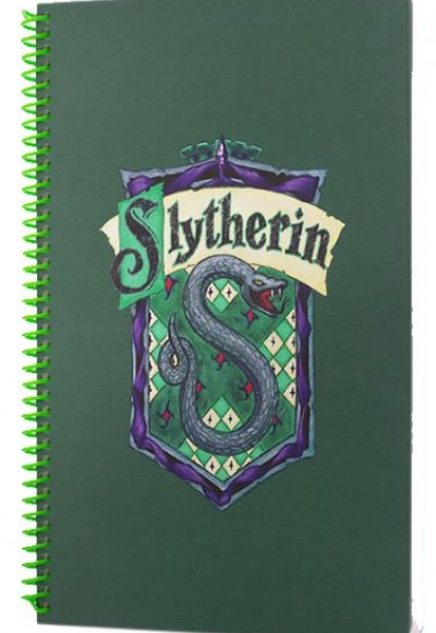 Harry Potter Slytherin Spiralli Defter Yeşil