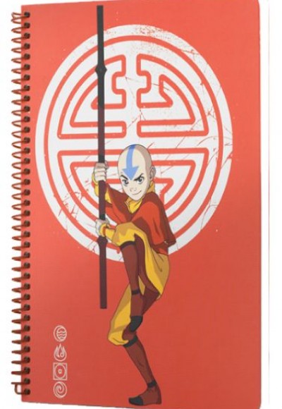 Avatar Aang Spiralli Defter Kırmızı