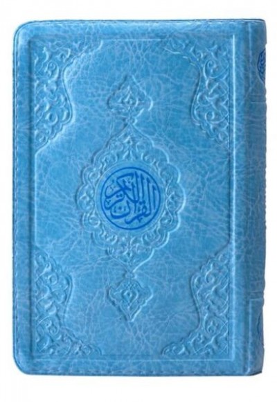 2 Renkli Mavi Hafız Boy Kur'an-I Kerim Kılıflı 2 Renkli Kuranı Kerimler