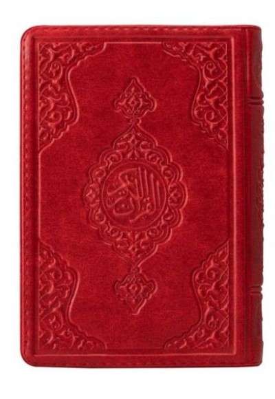 2 Renkli Kırmızı Çanta Boy Kur'an-I Kerim (Yaldızlı-Kılıflı) 2 Renkli Kuranı Kerimler