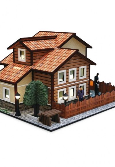 Minyatür Modern Villa - Karton