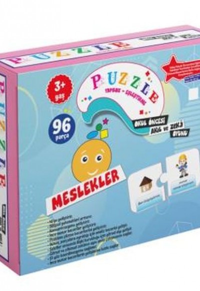 Puzzle Meslekler Okul Öncesi Akıl ve Zeka Oyunu 3 Yaş - 96 Parça