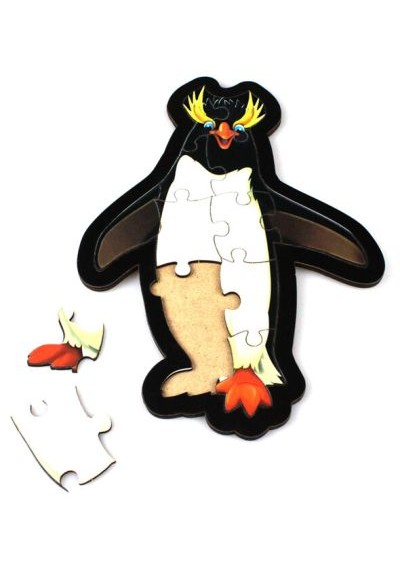Penguen Puzzle - Ahşap