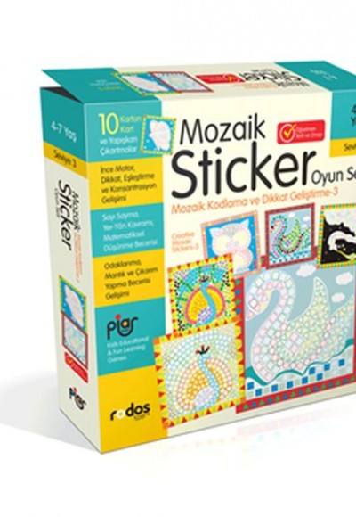 Mozaik Sticker (Çıkartma) Oyun Seti -Seviye 3