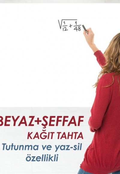 Beyaz Şeffaf Yazı Tahtası (Rulo)