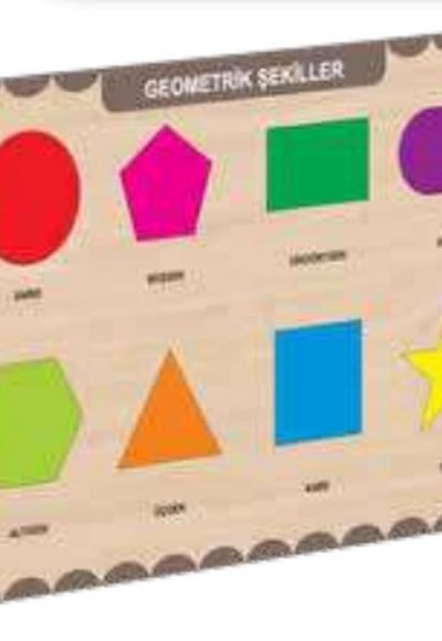 Ahşap Geometrik Şekiller Eğitici Set