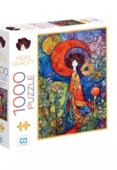 Pelerinli Kadın Puzzle 1000